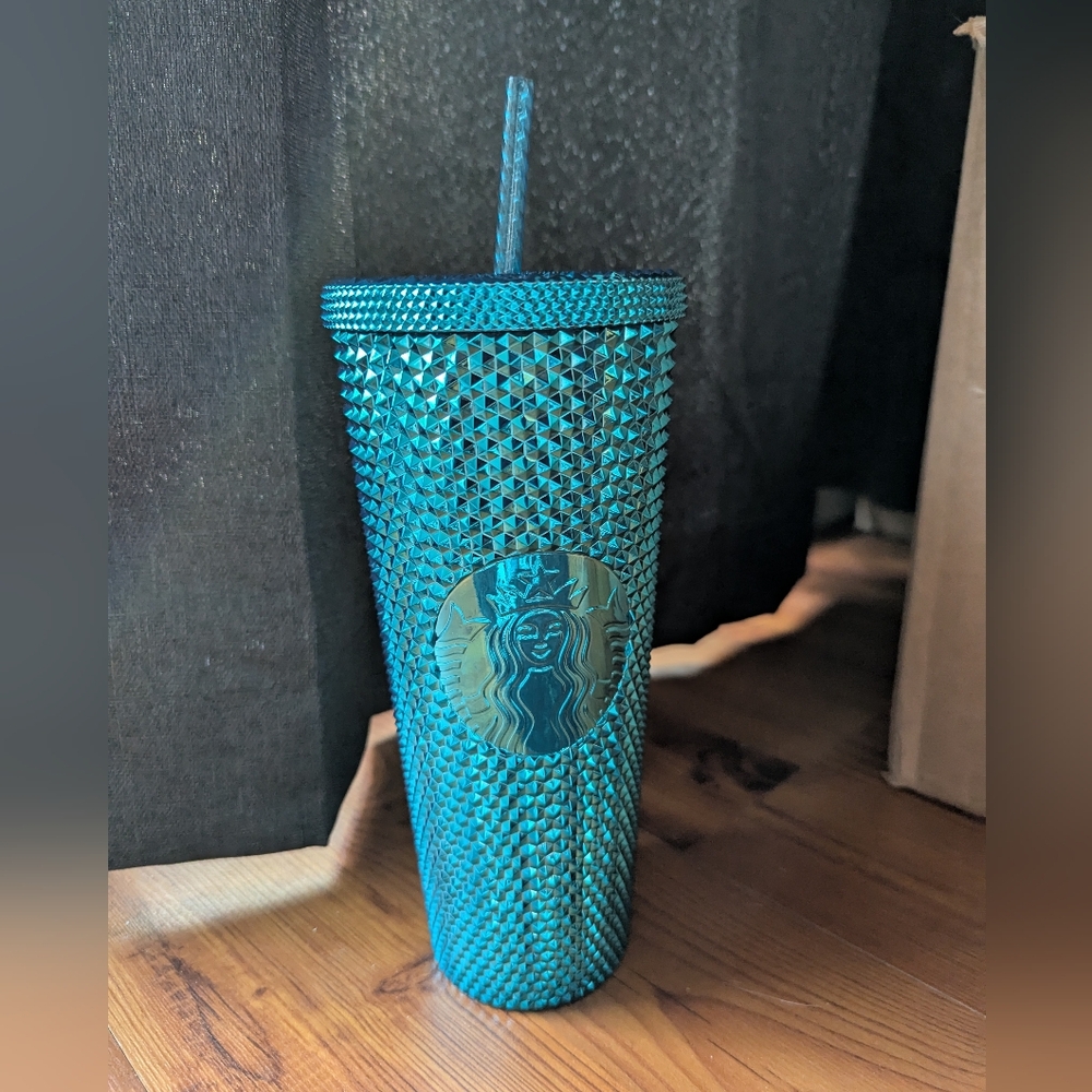 Starbucks Blue Chrome Studded Tumbler 2023 - Venti